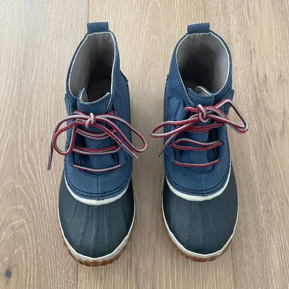 Sorel Boots Women 7 Shoes Out ‘N About Duck Waterproof Navy Blue Dark Mountain - Picture 4 of 13